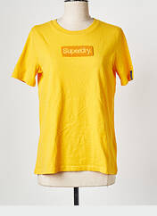 T-shirt jaune SUPERDRY pour femme seconde vue