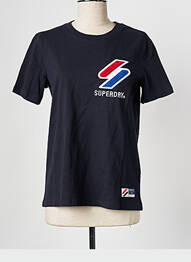 T-shirt bleu SUPERDRY femme