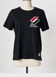 T-shirt noir SUPERDRY femme
