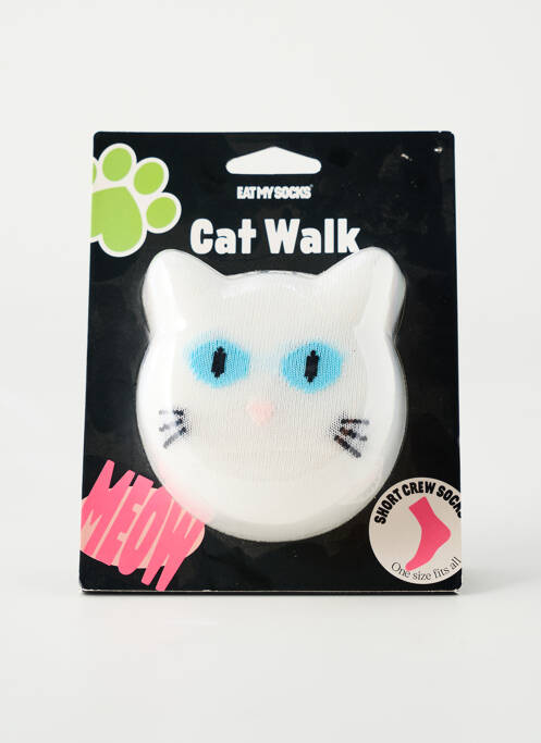 Chaussettes blanc EAT MY SOCKS pour unisexe