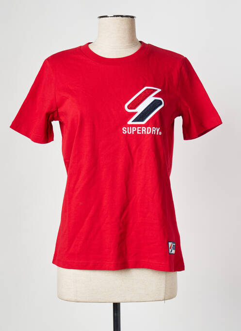 T-shirt rouge SUPERDRY pour femme
