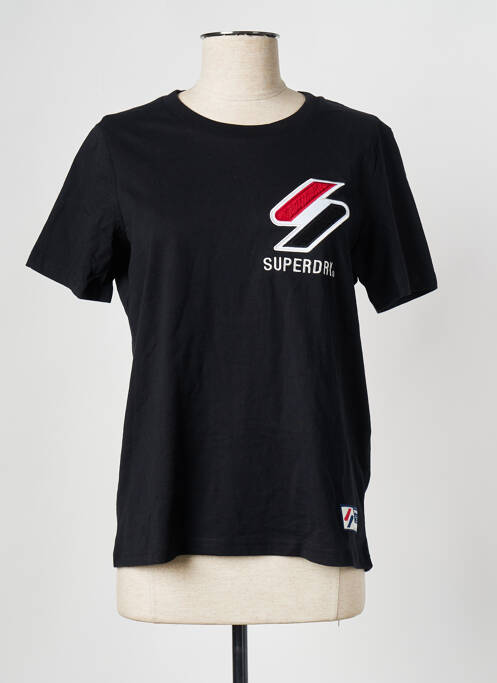 T-shirt noir SUPERDRY pour femme