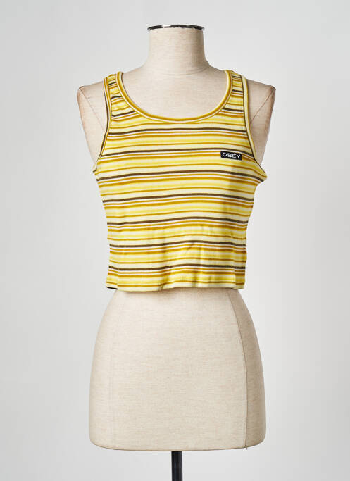 Débardeur jaune OBEY pour femme