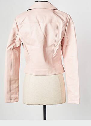 Veste simili cuir rose ONLY femme