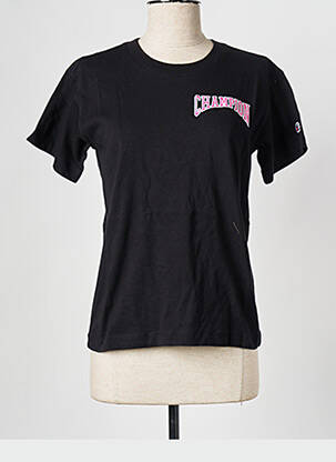 T-shirt noir CHAMPION femme