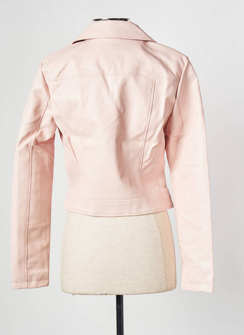 Veste simili cuir rose ONLY pour femme