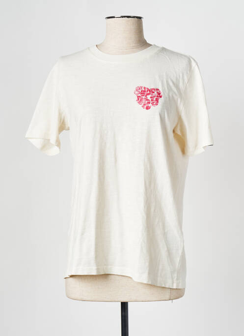 T-shirt beige SUPERDRY pour femme