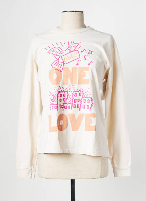 Top beige OBEY pour femme