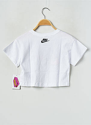 T-shirt col rond blanc NIKE fille