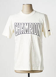 T-shirt col rond blanc CHAMPION homme