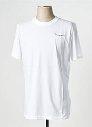 T-shirt col rond blanc KNOWLEDGE COTTON APPAREL homme
