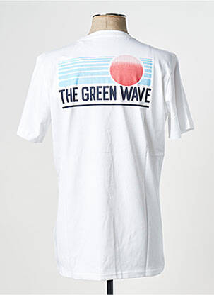 T-shirt col rond blanc KNOWLEDGE COTTON APPAREL homme