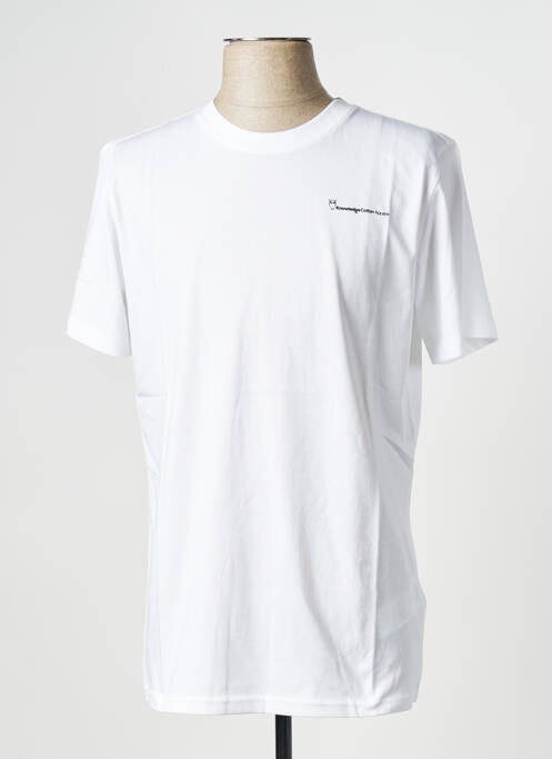 T-shirt blanc KNOWLEDGE COTTON APPAREL pour homme