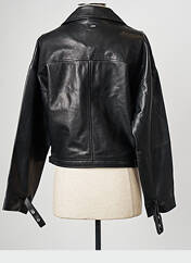 Veste en cuir noir IKKS pour femme seconde vue