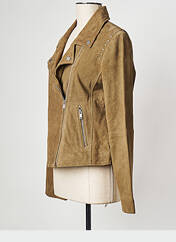 Veste en cuir vert IKKS pour femme seconde vue