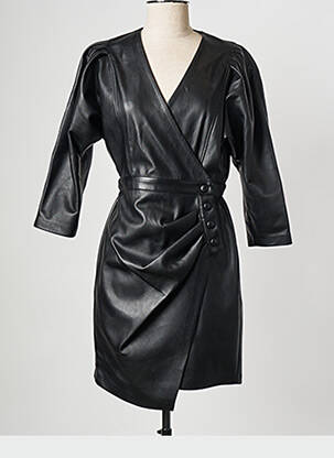 Robe courte col v noir SUNCOO femme