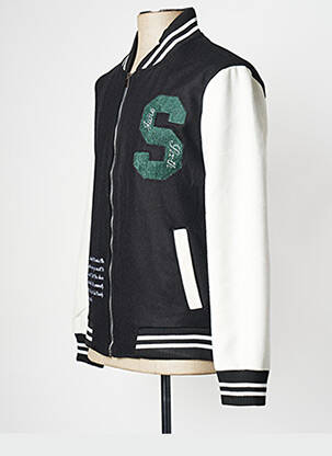 Blouson col col montant noir SIXTH JUNE homme