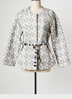 Veste casual col rond blanc LA PETITE FRANCAISE femme