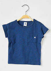 T-shirt bleu PETIT BATEAU pour garçon seconde vue