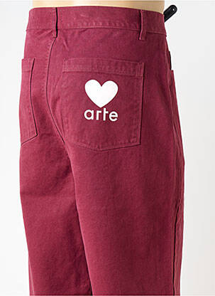 Jeans coupe droite rouge ARTE homme