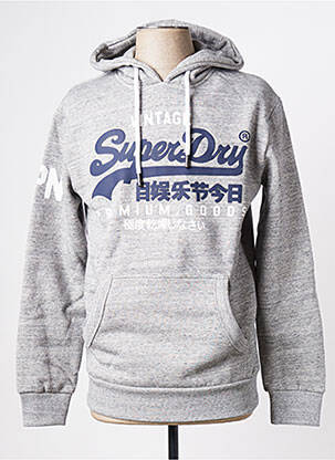 Sweat-shirt gris SUPERDRY homme