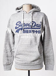 Sweat-shirt gris SUPERDRY homme