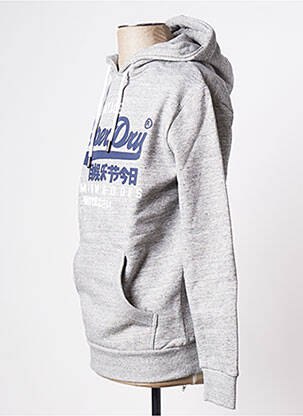 Sweat-shirt gris SUPERDRY homme