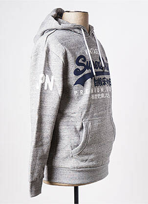 Sweat-shirt gris SUPERDRY homme
