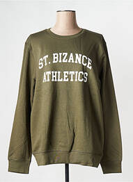 Sweat-shirt col rond vert BIZANCE femme