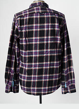 Chemise manches longues violet SUPERDRY homme