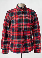 Chemise manches longues rouge SUPERDRY pour homme seconde vue