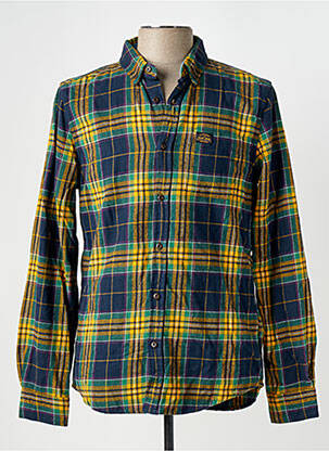 Chemise manches longues jaune SUPERDRY homme