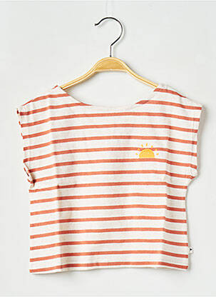 T-shirt col rond orange ARSENE ET LES PIPELETTES fille