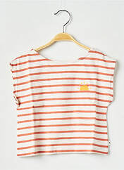 T-shirt orange ARSENE ET LES PIPELETTES pour fille seconde vue