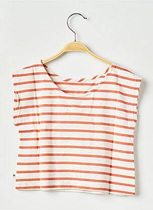 T-shirt col rond orange ARSENE ET LES PIPELETTES fille
