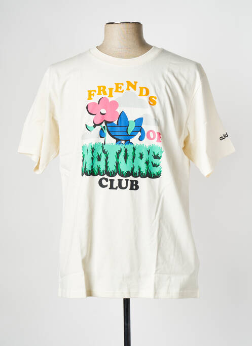 T-shirt beige ADIDAS pour homme