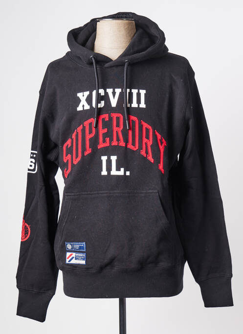 Sweat-shirt noir SUPERDRY pour homme