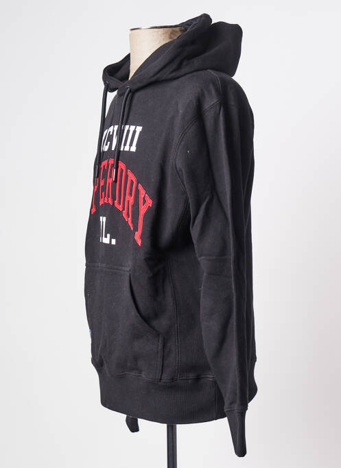 Sweat-shirt noir SUPERDRY pour homme