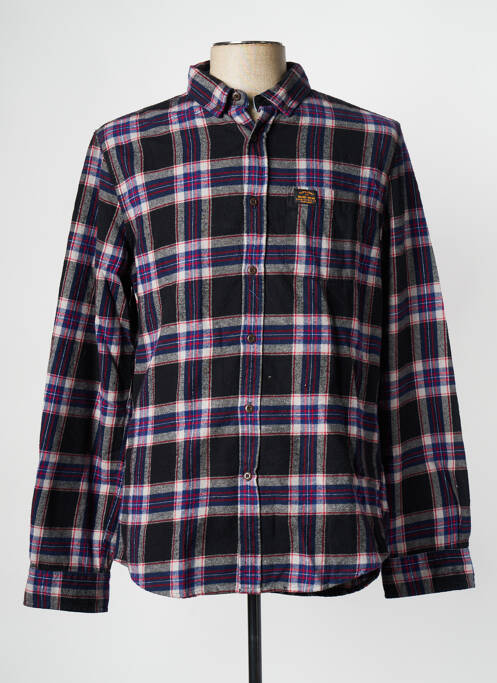 Chemise manches longues violet SUPERDRY pour homme