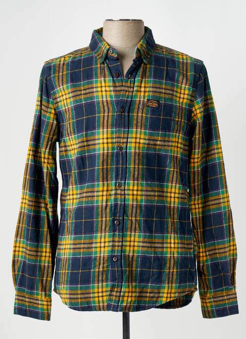 Chemise manches longues jaune SUPERDRY pour homme