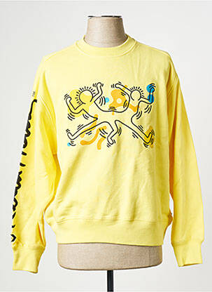 Sweat-shirt jaune CONVERSE pour homme