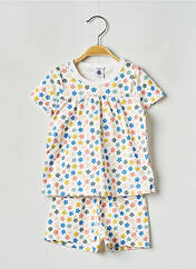 Pyjashort blanc PETIT BATEAU pour fille seconde vue