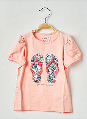 T-shirt col rond orange NAME IT fille