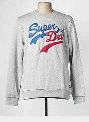 Sweat-shirt gris SUPERDRY pour homme seconde vue