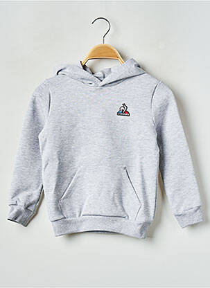 Sweat-shirt à capuche col rond gris LE COQ SPORTIF enfant