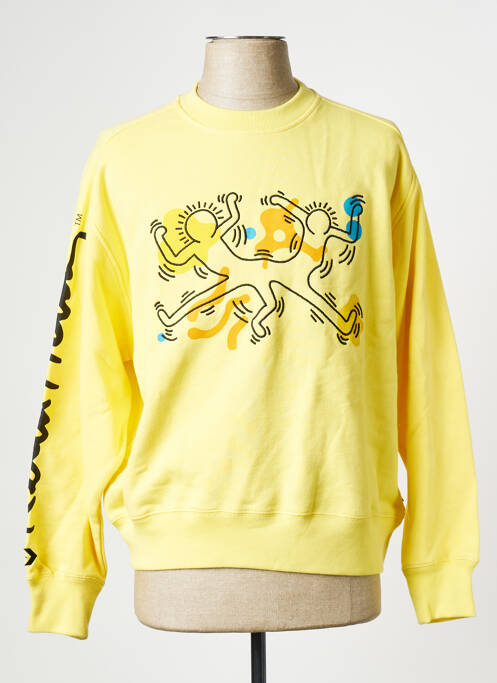 Sweat-shirt jaune CONVERSE pour homme