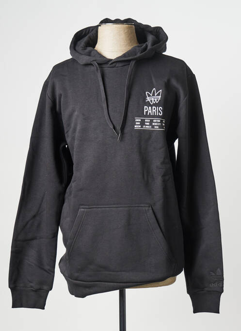 Sweat-shirt noir ADIDAS pour homme