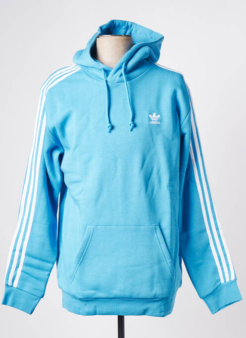 Sweat-shirt bleu ADIDAS pour homme
