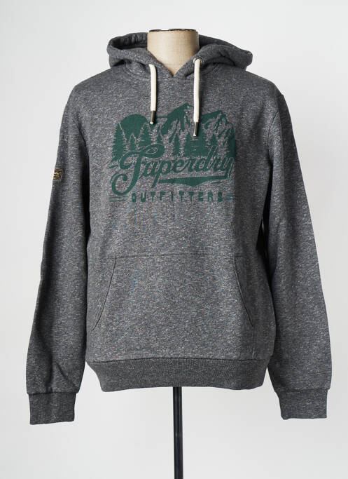 Sweat-shirt gris SUPERDRY pour homme