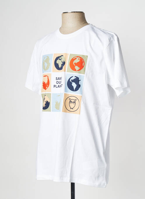 T-shirt blanc KNOWLEDGE COTTON APPAREL homme
